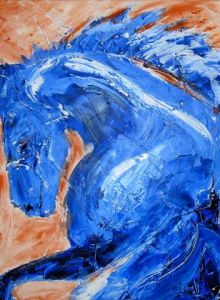 Voir cette oeuvre de anne-sophie valepin: cheval bleu 3
