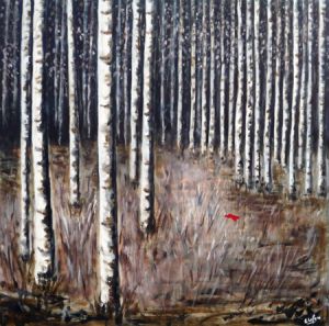 Voir cette oeuvre de Guillemette LEFEVRE: forêt de bouleaux