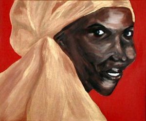 Peinture de Claire PAQUIER: Regard d'Afrique