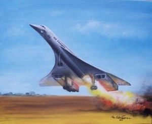 Voir cette oeuvre de Martine Calvayrac: Le Concorde
