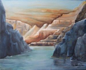 Peinture de Martine Calvayrac: Le grand canyon etats unis