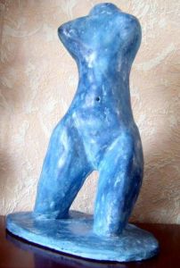 Sculpture de michelf: buste bleu