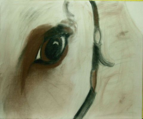 oeil cheval 2 - Peinture - anne-sophie valepin