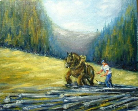 Debardage - Peinture - Robert Grimonpont Debardage - Peinture - Robert Grimonpont