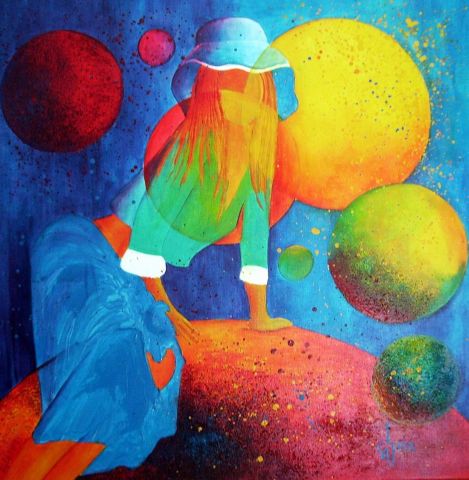 Peinture : Cosmique 4 - CHRIS Peinture : Cosmique 4 - CHRIS