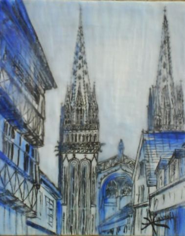 L'artiste Ln henry - cathedrale de Quimper