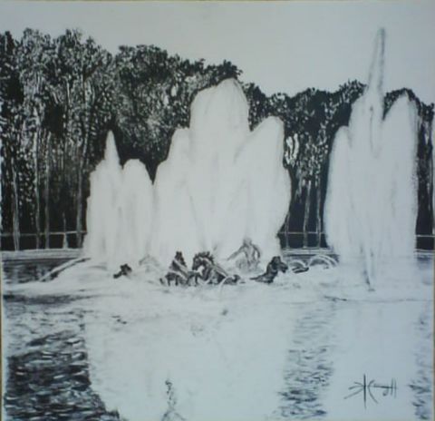 L'artiste Ln henry - bassin d'Apollon Versailles 