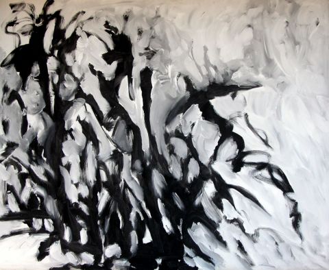 Sugerencias en blanco y negro 1 - Peinture - HUMANO