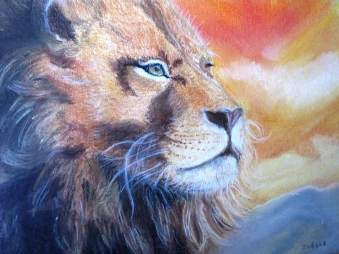 lion - Peinture - joelle