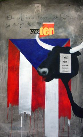 Le dernier Torero de Porto Rico est mort - Peinture - Carlos David