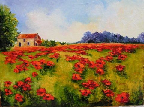 Les coquelicots - Peinture - jean-paul golinvaux Les coquelicots - Peinture - jean-paul golinvaux