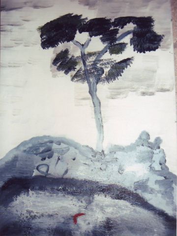 L'arbre seul - Peinture - wani