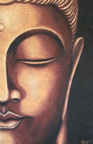 L'artiste chrystel mialet - buddha bronze 
