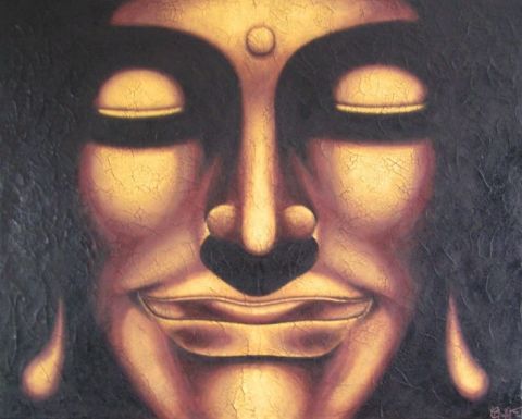 buddha cuivre - Peinture - chrystel mialet buddha cuivre - Peinture - chrystel mialet