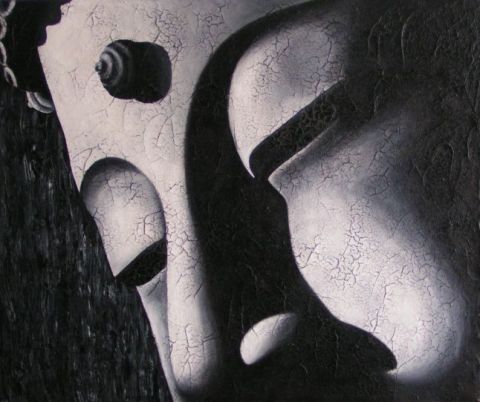 L'artiste chrystel mialet - buddha entre ombre et lumiere 