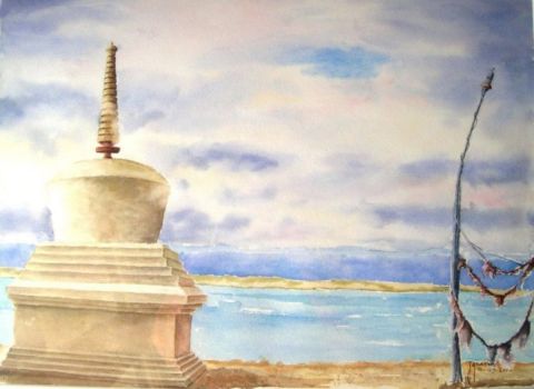 Stoupa Tibet - Peinture - Agathe BONNET
