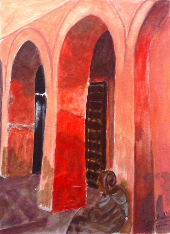Marrakech Arcades - Peinture - maisonblanche