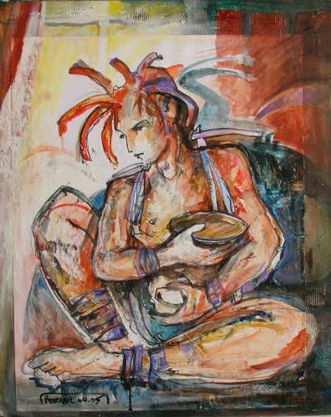 L'artiste Becerril - Indien au bol