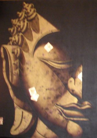 L'artiste noxone - boudha feuilles d'or