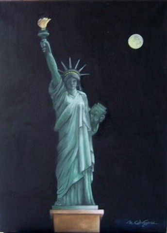 L'artiste Martine Calvayrac - La statue de la liberte