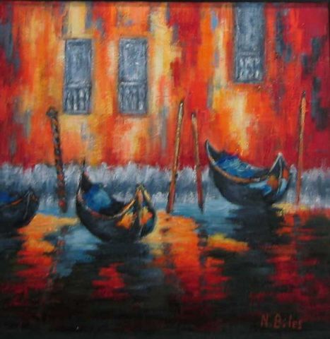BAS DE FACADES A VENISE - Peinture - NICOLE BILES BAS DE FACADES A VENISE - Peinture - NICOLE BILES