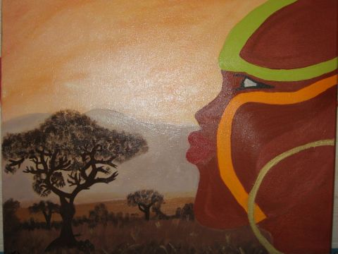 afrique - Peinture - mat