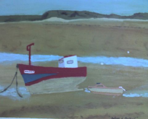 bateaux au mouillage - Peinture - mathias blaizot