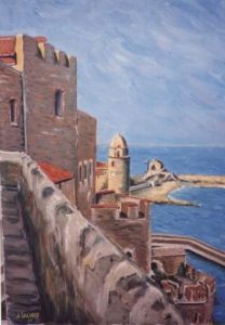 Voir le détail de cette oeuvre: la tour des templiers vue des remparts Collioure