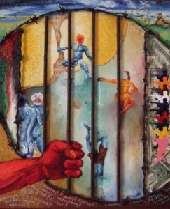 Voir cette oeuvre de michka: Sommes nous libre en prison