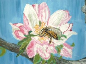 Peinture de florence: La fleur et l'abeille