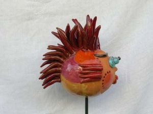 Sculpture de regine oger: anemone profil