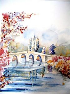 Voir cette oeuvre de marie-claire baray: Le pont de Cabreret