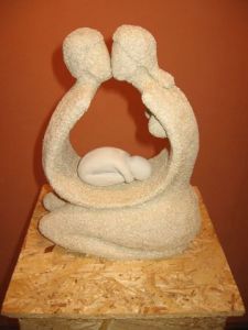 Sculpture de bianno: UN COUPLE  UN BAISER  UN ENFANTBis