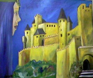 Peinture de deniseb: le chateau de la fee violette