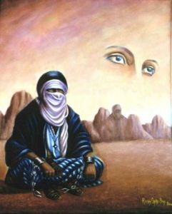 Peinture de Redha Chikh Bled: L'Homme Libre  Amazigh