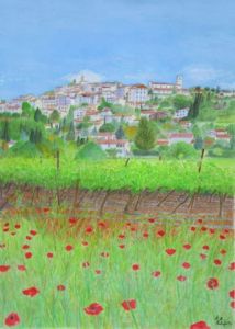 Voir cette oeuvre de FB DELAFAITE: Une vigne en Provence