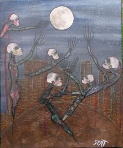 Peinture de stephanie lemesle: lunaires