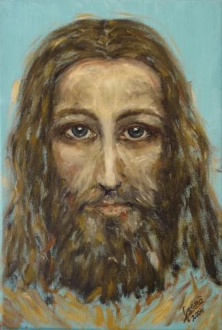 Jesus - Peinture - Laurence Soignon - Atelier Art  Heart