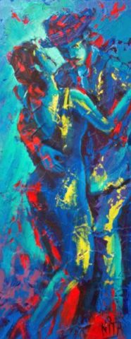 Tango bleu - Peinture - Nita