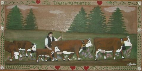 Poya La Transhumance - Peinture - Nathalie RENZACCI Poya La Transhumance - Peinture - Nathalie RENZACCI
