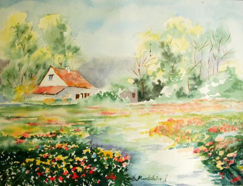 L'artiste mandelaire - maison dans les fleurs