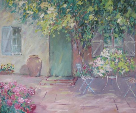 Petite terrasse - Peinture - Andre Rosiere