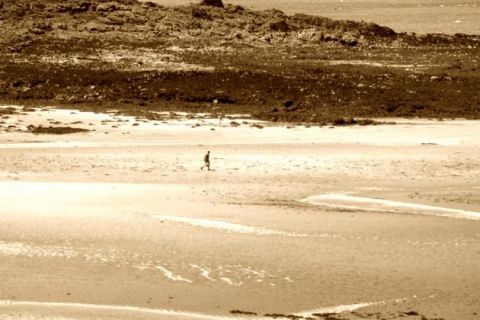 Promeneur sur la greve - Photo - foundryprod Promeneur sur la greve - Photo - foundryprod