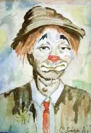 Clown clochard - Peinture - claesnicole