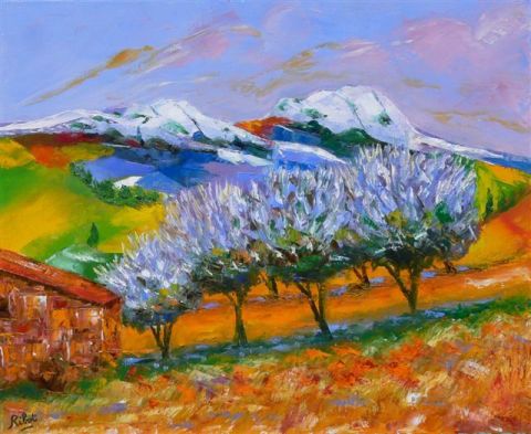 Les roches blanches - Peinture - Raoul RIBOT