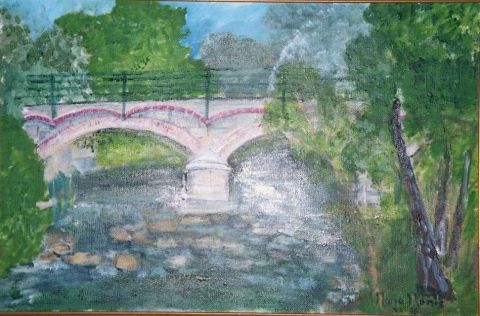 Pont du Ternin a Tavernay - Peinture - marie monis3 Pont du Ternin a Tavernay - Peinture - marie monis3