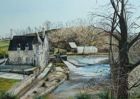 Moulin de la Bloutiere - Peinture - Ghislaine Salda