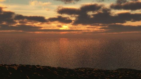 Plage deserte - Art numerique - Cactus42 Plage deserte - Art numerique - Cactus42