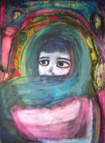 la femme voilee - Peinture - Bouaissi Slidjia