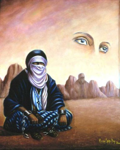 L'Homme Libre  Amazigh - Peinture - Redha Chikh Bled